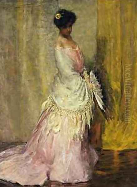 Girl in Yellow Scarf Oil Painting by Charles Hawthorne