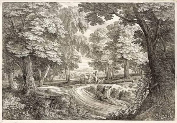 Paysage Avec Diligence De Voyageurs Oil Painting by Jan Both