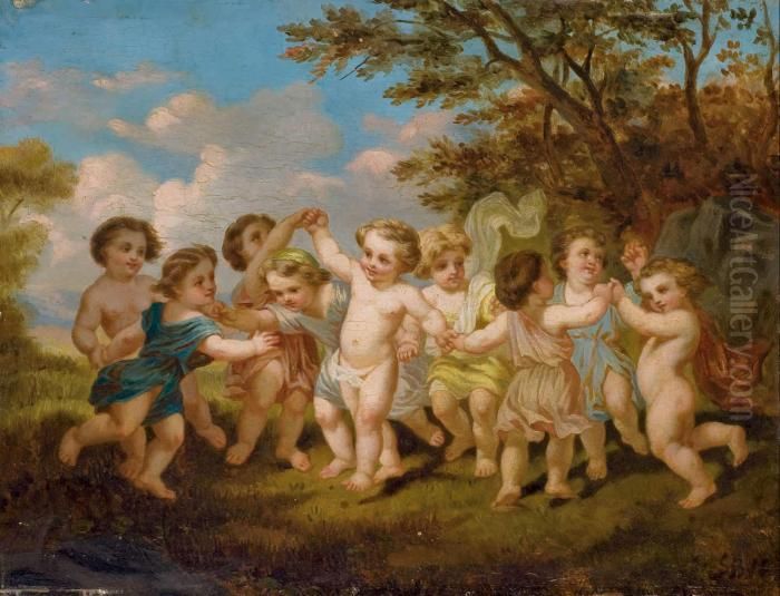 Ronde D'angelots Oil Painting by Francois Boucher