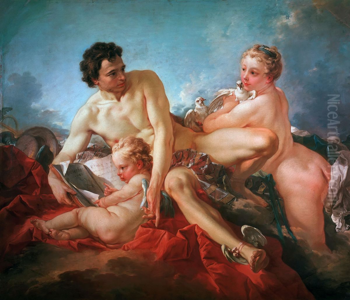 The Education Of Cupid Oil Painting by Francois Boucher