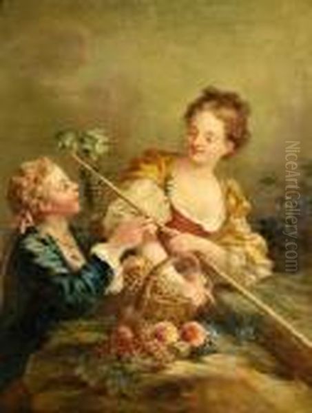 La Vendangeuse Oil Painting by Francois Boucher