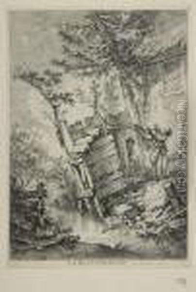 La Blanchisseuse. Oil Painting by Francois Boucher