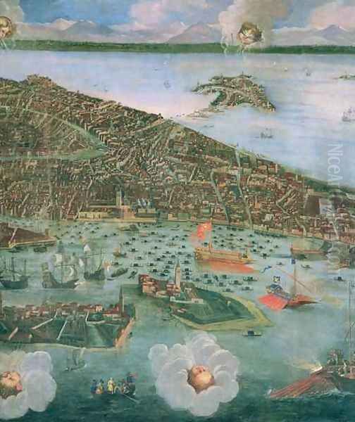 Birds Eye View of Venice 3 Oil Painting by Joseph the Younger Heintz