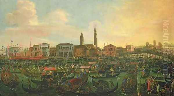 Regatta at Murano Oil Painting by Joseph the Younger Heintz