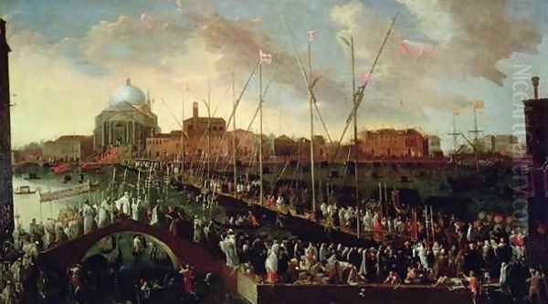 The Redentore Procession Oil Painting by Joseph the Younger Heintz