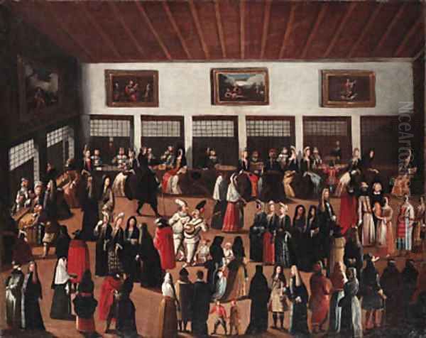 The Parlatorio di San Zaccaria Oil Painting by Joseph the Younger Heintz