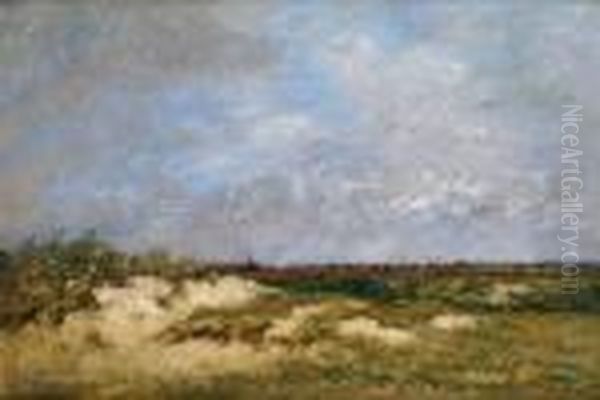Berck, 
Les Dunes Par Gros Temps Oil Painting by Eugene Boudin