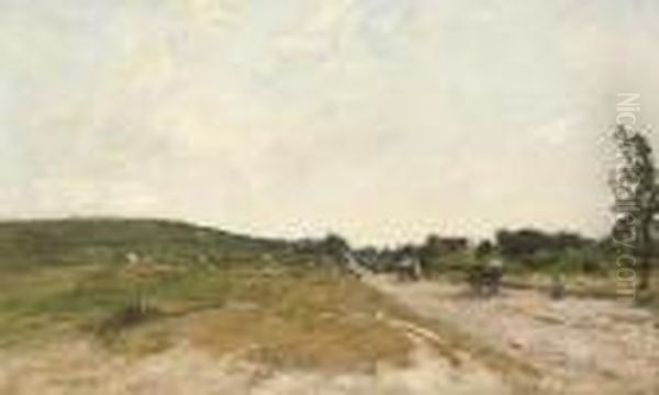 La Route De Villers-sur-mer Oil Painting by Eugene Boudin