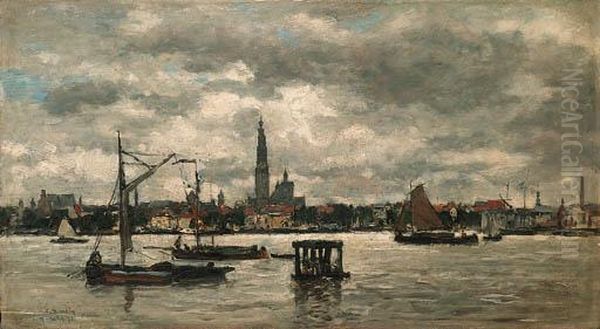 Anvers, L'escaut Oil Painting by Eugene Boudin