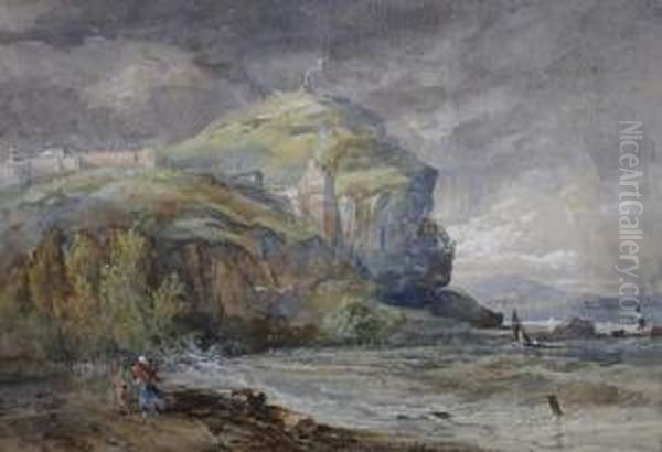 'dumbarton', On The Clyde Oil Painting by Samuel Bough