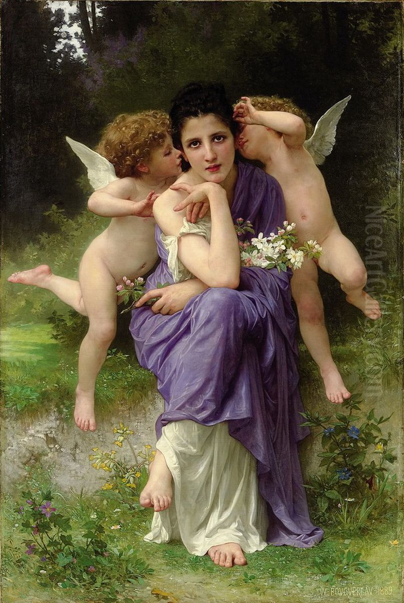 Chansons De Printemps Oil Painting by William-Adolphe Bouguereau