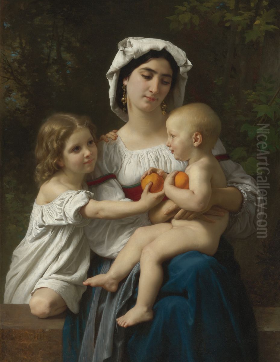 Les Oranges Oil Painting by William-Adolphe Bouguereau