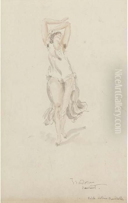 Isodora Dansante Oil Painting by Emile-Antoine Bourdelle