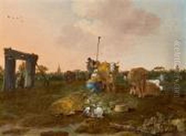 Paesaggio Con Scena Bucolica Oil Painting by Peeter Bout