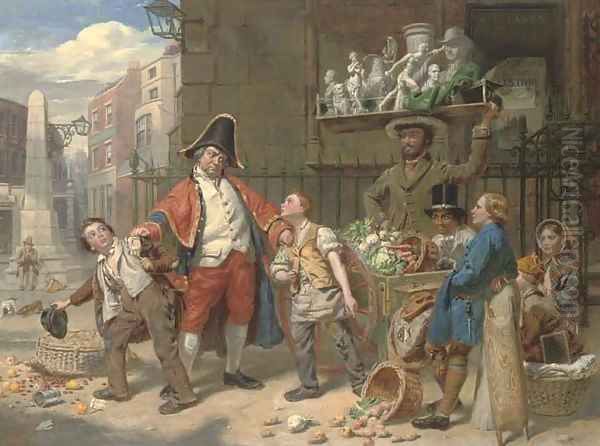 The brawl Oil Painting by Thomas P. Hall