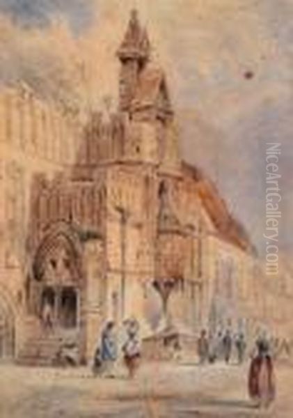 Ansicht Des Alten Rathauses In St. Omer Oil Painting by Thomas Shotter Boys