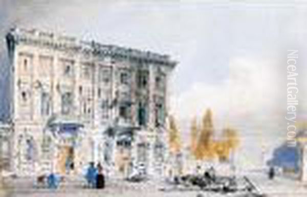 The Cafe D'amitie And Hotel Of Prince Frederick, Brussels Oil Painting by Thomas Shotter Boys