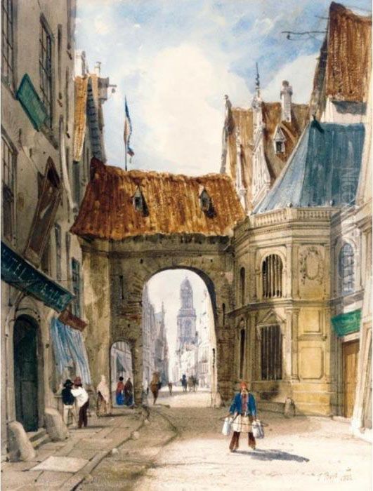 View Of The Church Of St. Charles Charles Borrome, Antwerp Oil Painting by Thomas Shotter Boys