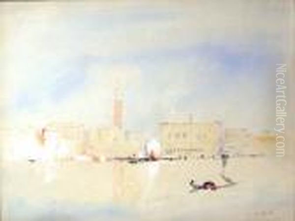 Brabazon , 'the Doges Palace - 
Venice', Watercolour, Monogrammed, 19.5cm X 25.5cm, Framed Oil Painting by Hercules Brabazon Brabazon