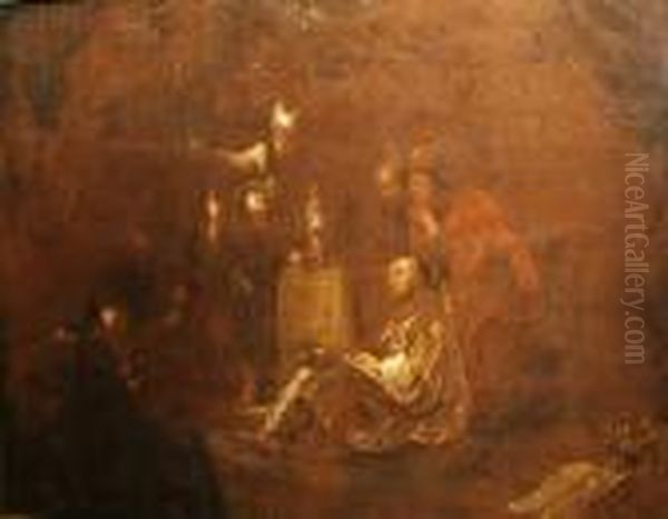 Christ Among Thedoctors Oil Painting by Leonaert Bramer