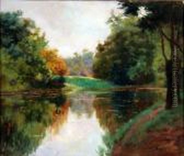 Paesaggio Fluviale Oil Painting by Carlo Brancaccio