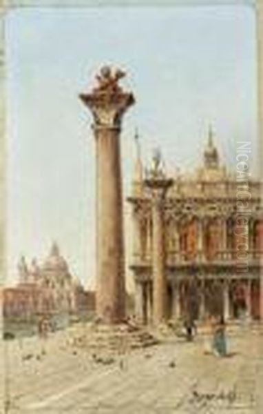 Entrance To The Grand Canal From The Piazzetta
Oil On Board Oil Painting by Antonietta Brandeis