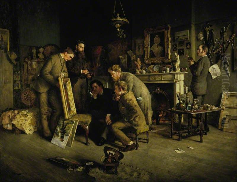 Friendly Critics Oil Painting by Charles Martin Hardie