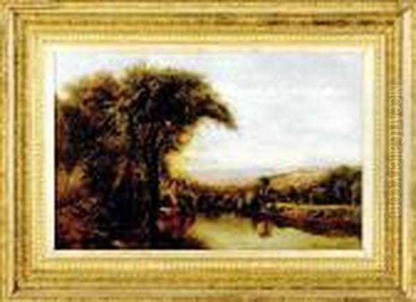 The River Bank Oil Painting by Alfred Thompson Bricher