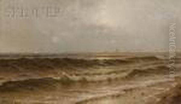 Sailing Off The Maine Coast Oil Painting by Alfred Thompson Bricher