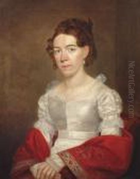 Ny Trees By The River Ny Ma Oil Painting by Alfred Thompson Bricher