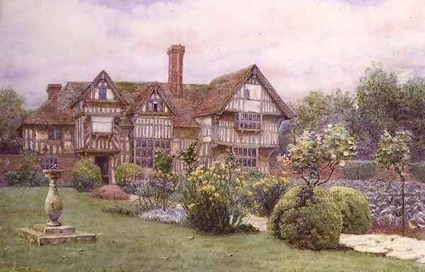 Rumwood Court Langley near Maidstone Oil Painting by A. Foord Hughes