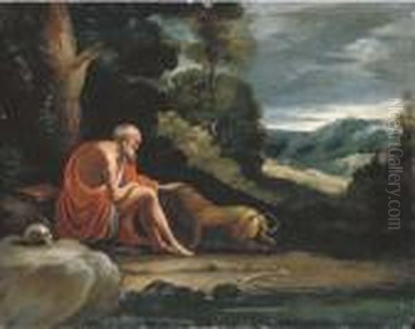 Saint Jerome In The Wilderness Oil Painting by Paul Bril