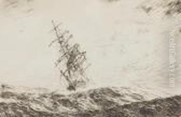 Hove To Oil Painting by Arthur John Trevor Briscoe