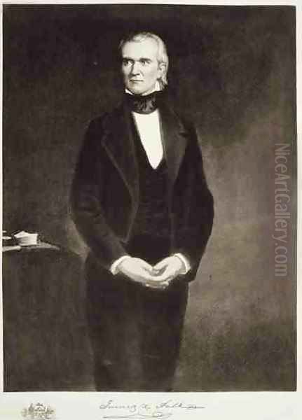 James K Polk 1795-1849 11th President of the United States of America Oil Painting by George Peter Alexander Healy