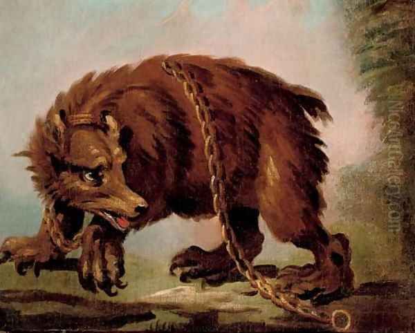 Brown bear Oil Painting by Abraham Danielsz. Hondius