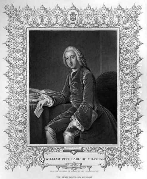 Portrait of William Pitt 1st Earl of Chatham Oil Painting by William Hoare Of Bath