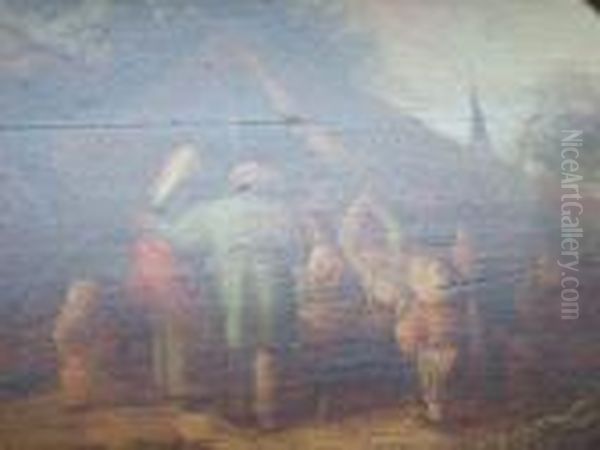 Peasants
 Merry Making Oil Painting by Adriaen Brouwer