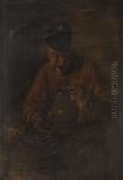Night In The Tavern Oil Painting by Adriaen Brouwer