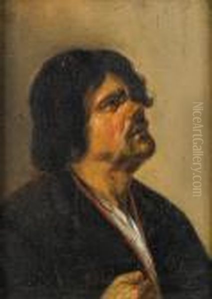 The Head Of A Bearded Peasant Oil Painting by Adriaen Brouwer