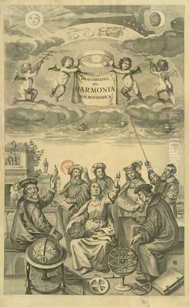 Frontispiece to The Celestial Atlas or the Harmony of the Universe Oil Painting by Frederick Hendrick van Hove