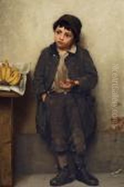 Where's My Penny Oil Painting by John George Brown