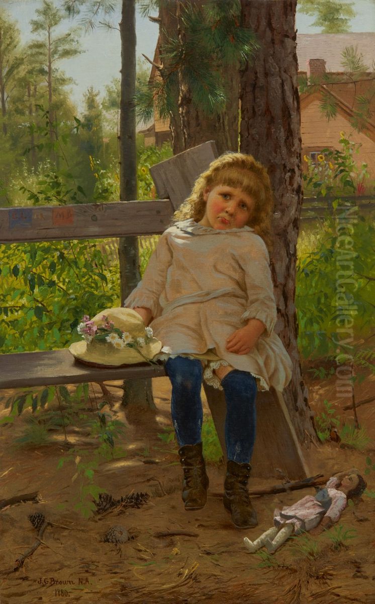 Golden Locks Oil Painting by John George Brown