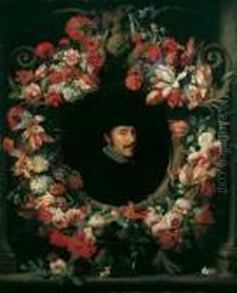 Brueghel, Abraham (1631 
Antwerpen - 1697 Neapel) Und Oost, Jacob Van D.j. (1639-1713 Brugge) Oil Painting by Abraham Brueghel