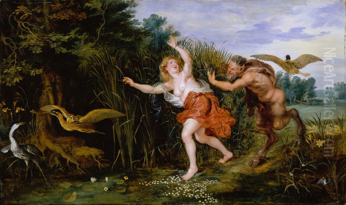 Pan And Syrinx Oil Painting by Jan Brueghel the Younger