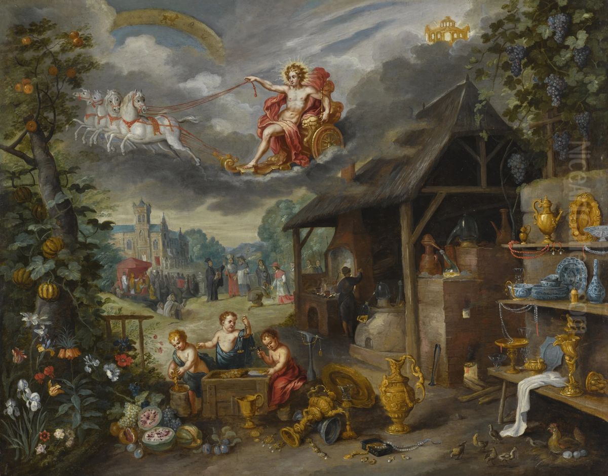 Allegory Of War And Peace Oil Painting by Jan Brueghel the Younger