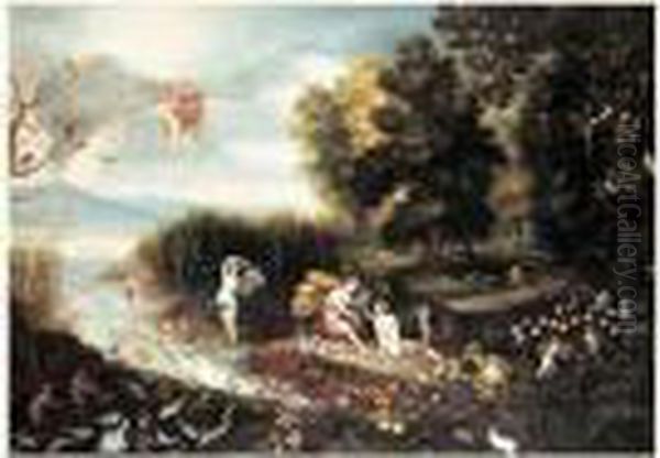 Allegorie Des Quatre Elements Oil Painting by Jan Brueghel the Younger