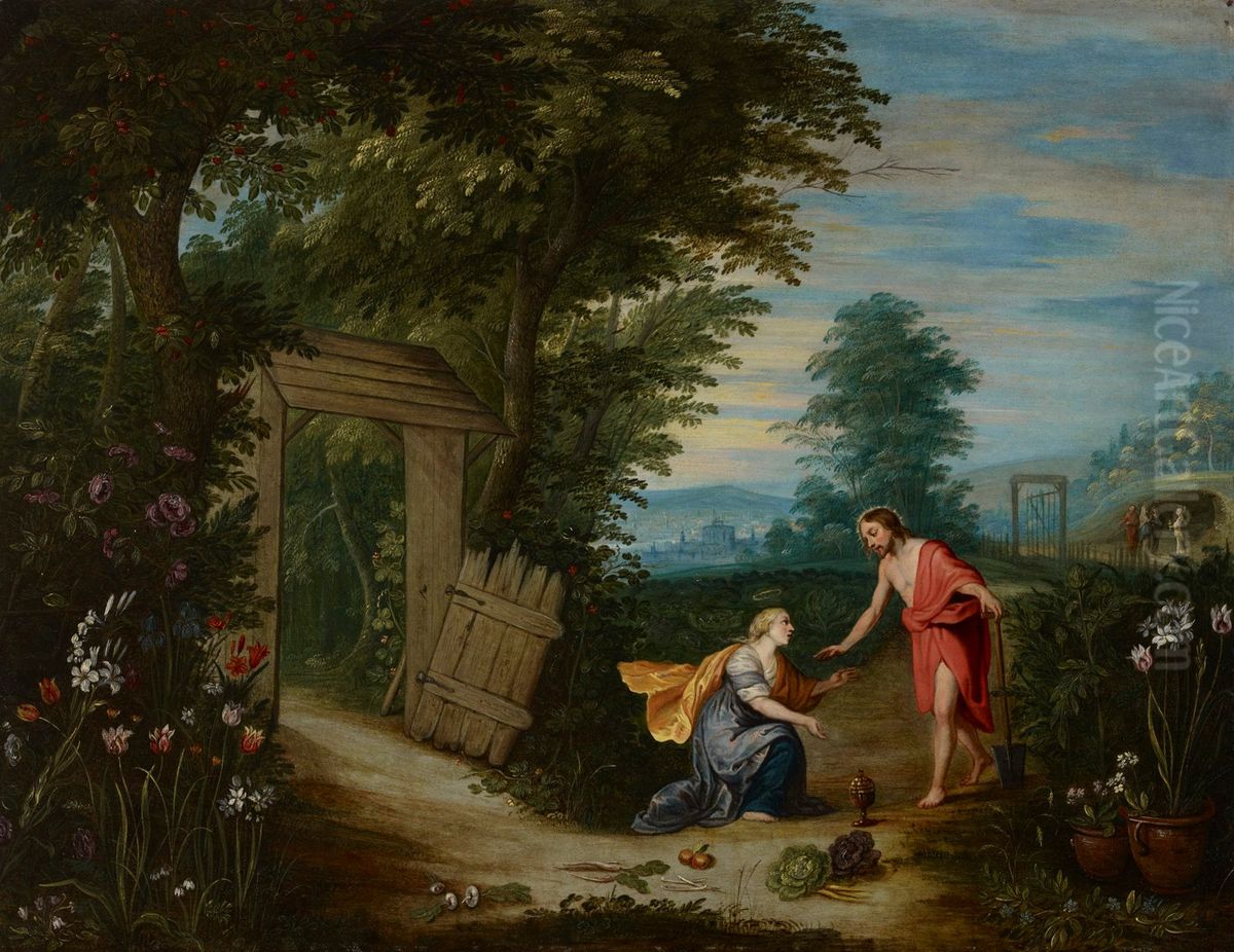 Noli Me Tangere Oil Painting by Jan Brueghel the Younger