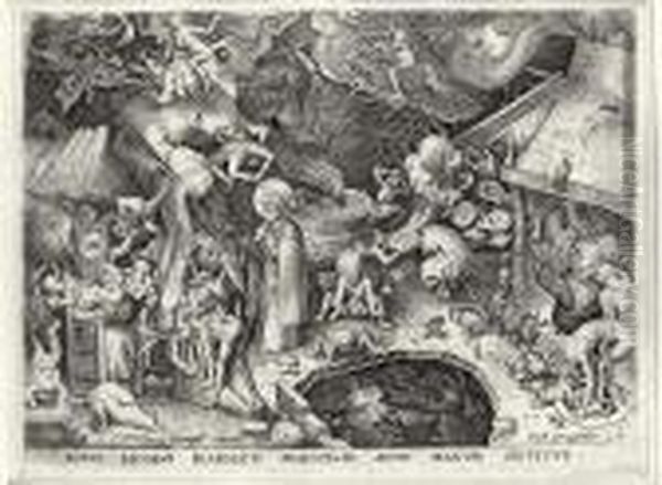 St. James And The Magician Hermogenes; And The Fall Of 

 The Magician Hermogenes Oil Painting by Pieter The Elder Brueghel