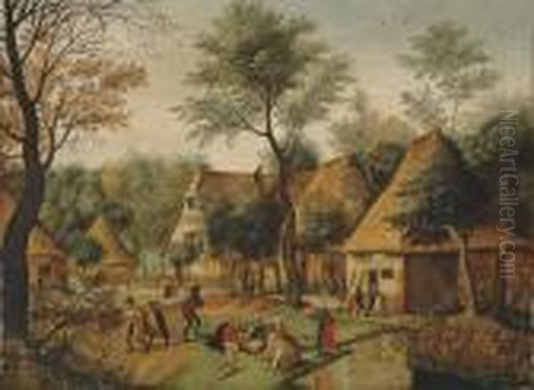 Le Repas De Paysans Oil Painting by Pieter The Younger Brueghel