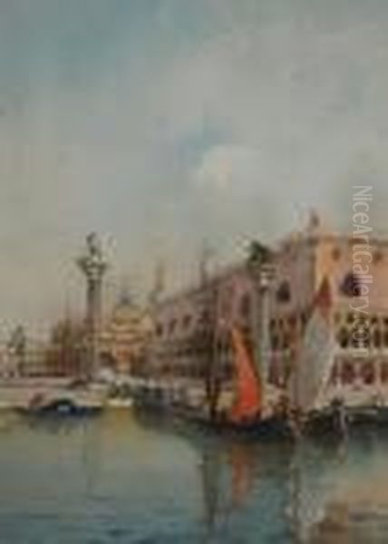 Scorcio Di Piazza San Marco Oil Painting by Emanuele Brugnoli